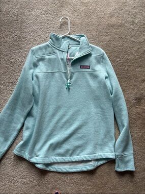 Vineyard Vines Aqua sparkle Half-Zip Fleece Pullover nwt